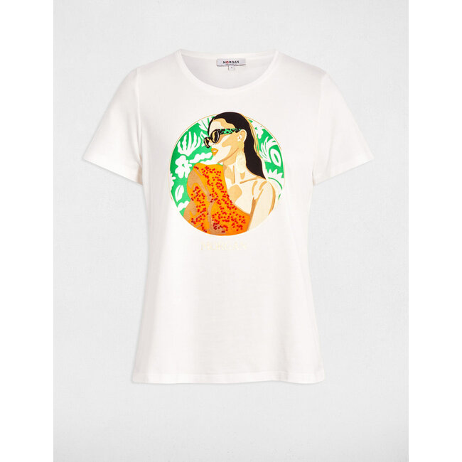 Morgan T-shirt With Message 251-Dpinup White