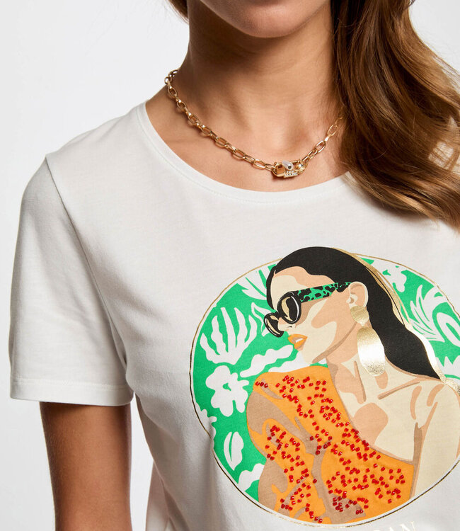 Morgan T-shirt With Message 251-Dpinup White