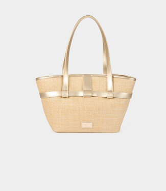 Morgan Gevlochten Shopper Tas 251-2Pia beige