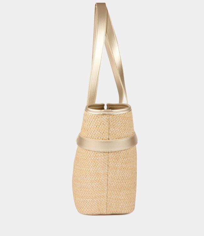 Morgan Gevlochten Shopper Tas 251-2Pia beige