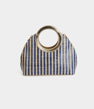 Morgan Previous Next  Braided bag Samira with stripes multicolor