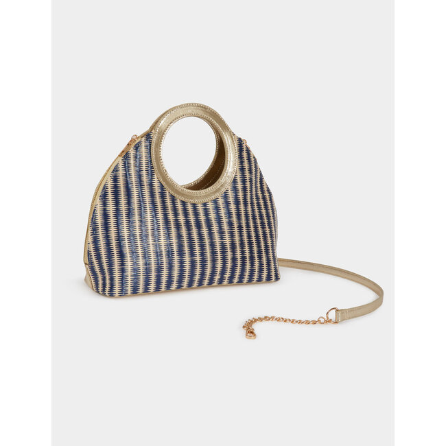 Morgan Previous Next  Braided bag Samira with stripes multicolor