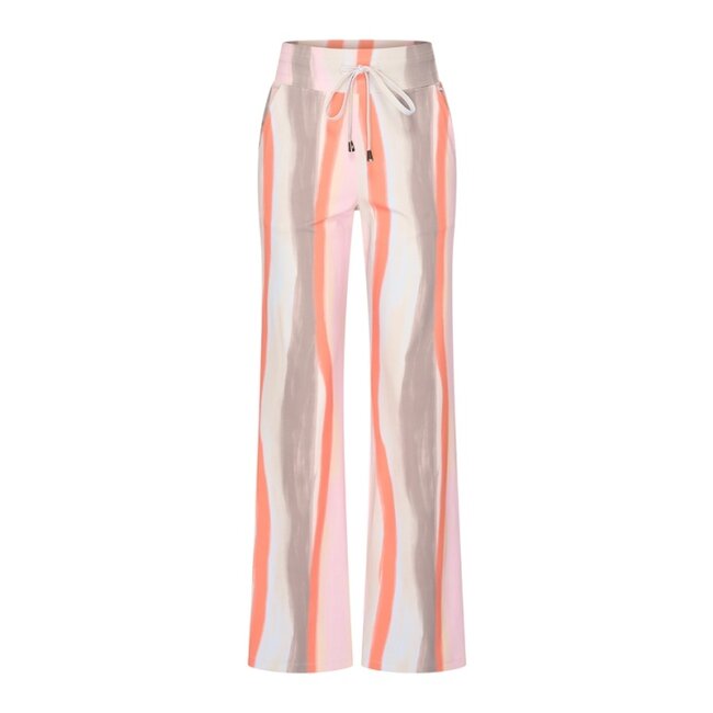 MI PIACE Travel Broek Straight Swirly Print 2089 Grape Apple