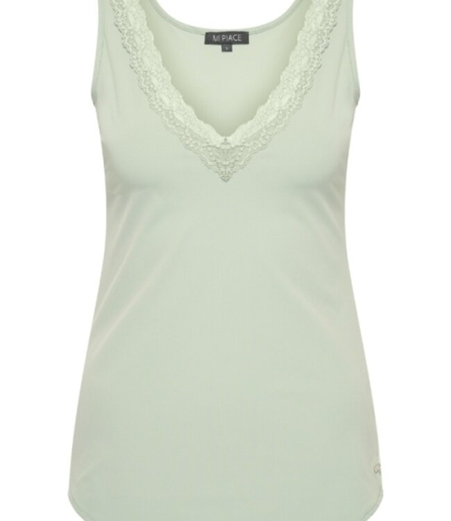 MI PIACE Top met Kant Uni 2129 Lilypad