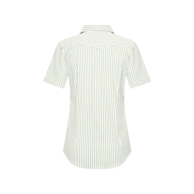 MI PIACE Travel Blouse Stripe Print 2031 Lilypad Off White