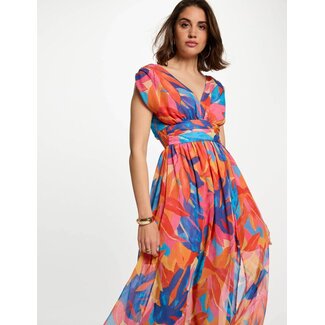 Morgan Printed Maxi Straight Dress 251-Rupil  Multicolor Morgan Printed Maxi Straight Dress 251-Rupil  Multicolor