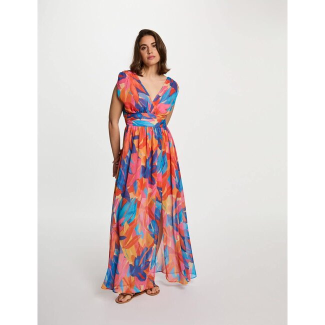 Morgan Printed Maxi Straight Dress 251-Rupil  Multicolor
