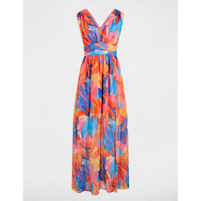 Morgan Printed Maxi Straight Dress 251-Rupil  Multicolor