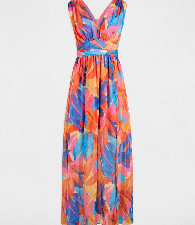 Morgan Printed Maxi Straight Dress 251-Rupil  Multicolor