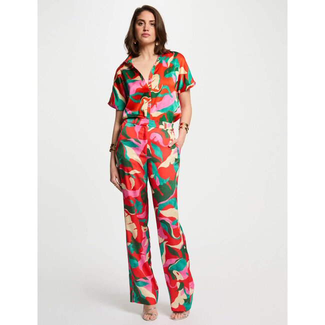 Morgan Printed Straight Trousers 251-Prou Multicolor