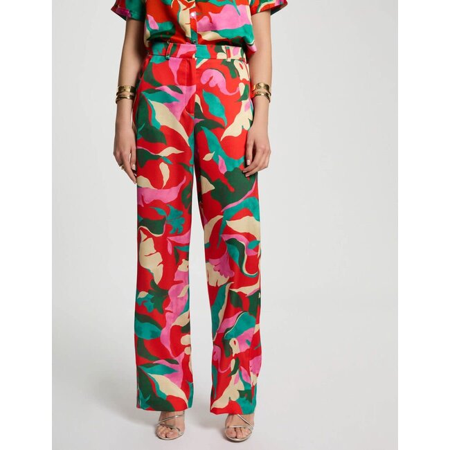 Morgan Printed Straight Trousers 251-Prou Multicolor