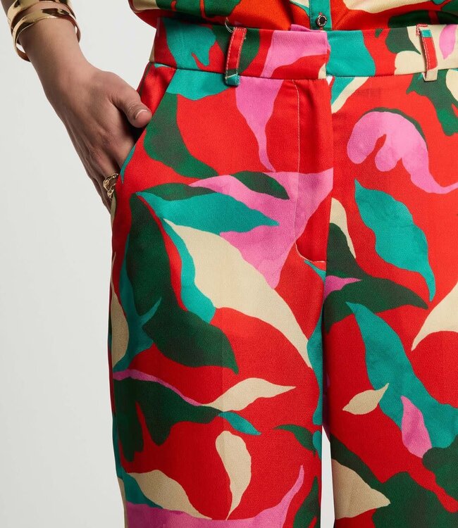 Morgan Printed Straight Trousers 251-Prou Multicolor