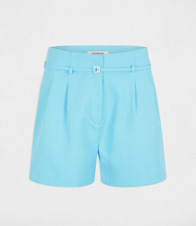 Morgan High-waisted loose shorts 251-Shacysky blue