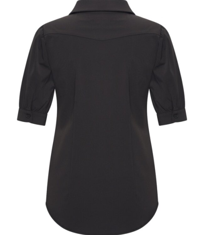 MI PIACE Travel Blouse Korte mouwen Uni Black 2270