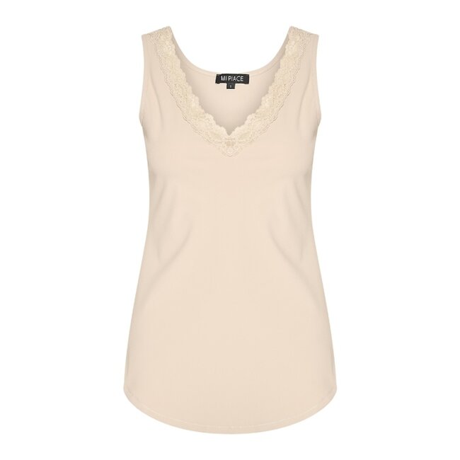 MI PIACE Travel Top Met Kant 2129 Beige