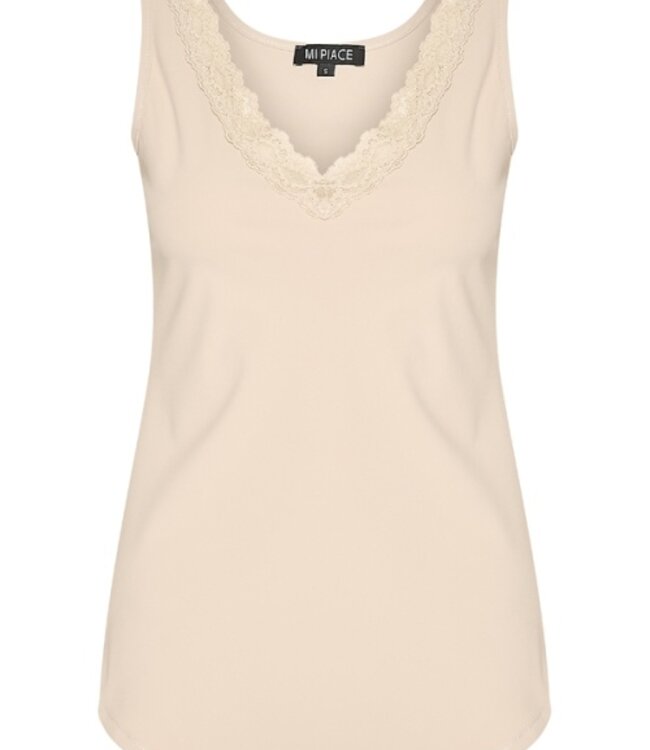 MI PIACE Travel Top Met Kant 2129 Beige