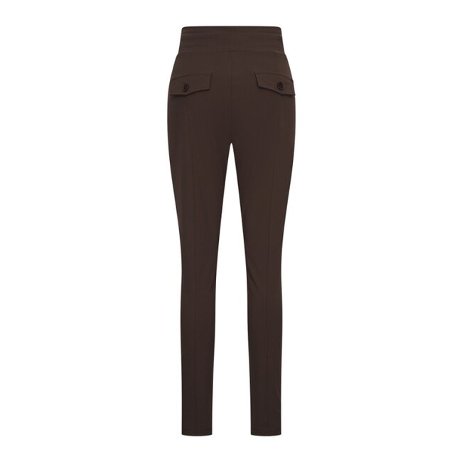 MI PIACE Travel Broek Uni 2060 Dark Brown