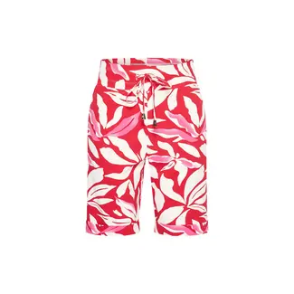 MI PIACE Travel Shorts Flower Print 2423 Red - Off White