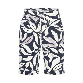 MI PIACE Travel Shorts Flower Print 2423 Dark Blue - Off White