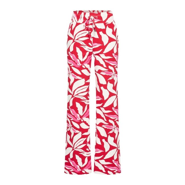 MI PIACE Travel Pantalon Flower Print 2089 Red/Off White