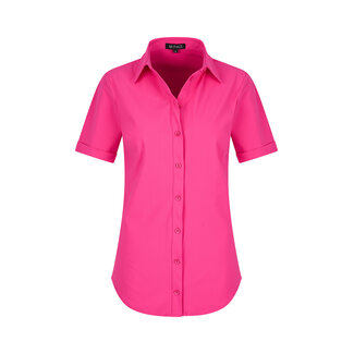 MI PIACE Travel Blouse Korte Mouwen Uni 2031 Fuchsia