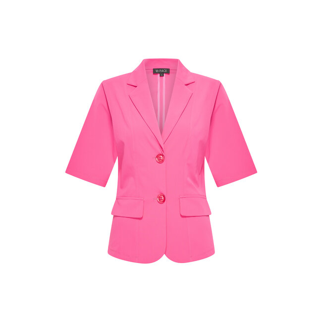 MI PIACE Travel Blazer uni Korte Mouwen 2622 Fuchsia