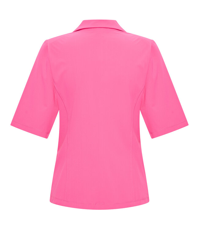 MI PIACE Travel Blazer uni Korte Mouwen 2622 Fuchsia