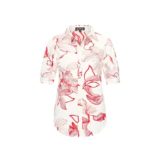 MI PIACE Travel Top Mouwloos Print Flower 2299 Off White Red