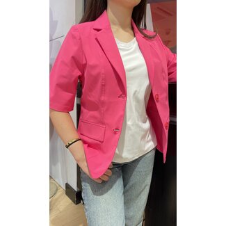 MI PIACE Travel Blazer uni Korte Mouwen 2622 Fuchsia