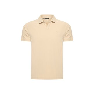 MI PIACE Travel Men V Neck Polo Shirt 2032 Sand