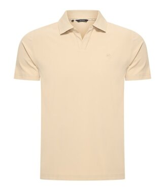 MI PIACE Travel Men V Neck Polo Shirt 2032 Sand