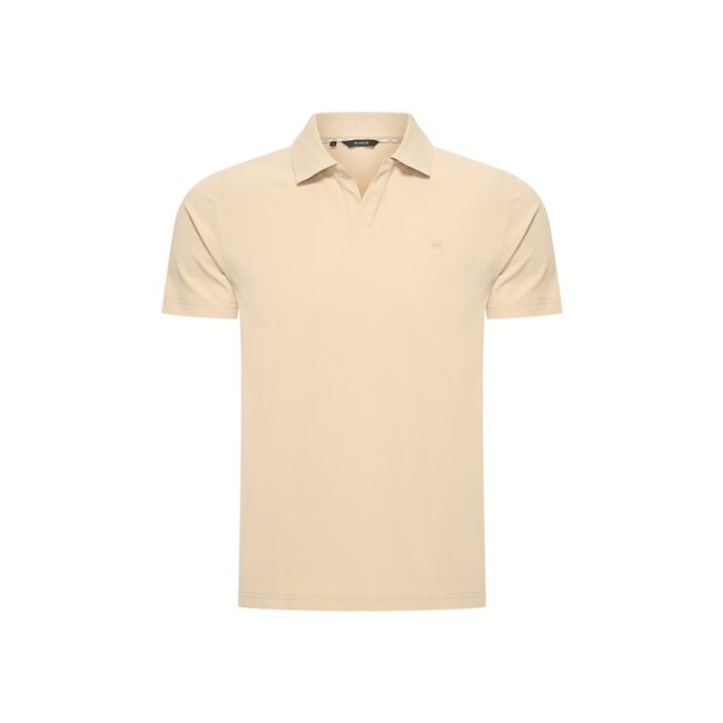 MI PIACE Travel Men V Neck Polo Shirt 2032 Sand