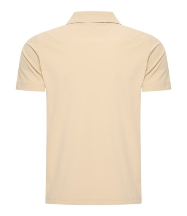 MI PIACE Travel Men V Neck Polo Shirt 2032 Sand