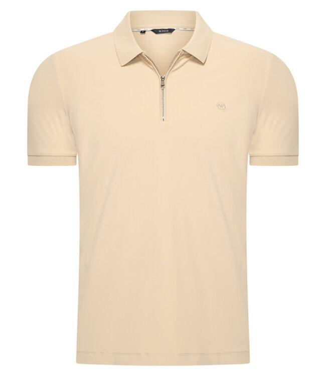 MI PIACE Travel Men Zip Polo Shirt 2047 Sand