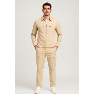 MI PIACE Travel Men Trousers Straight Cargo 2050 Sand