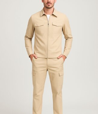 MI PIACE Travel Men Trousers Straight Cargo 2050 Sand