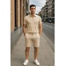 MI PIACE Travel Men Zip Polo Shirt 2047 Sand