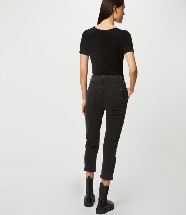 Morgan Short-sleeved t-shirt with V-neck 212-Diwi Black