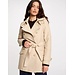 Morgan Waisted belted Trenchcoat with hood 241-Gladia Sand
