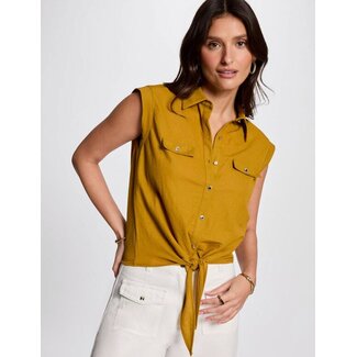 Morgan Sleeveless blouse mustard 252-Darod Yellow