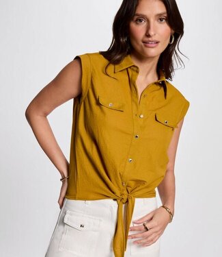 Morgan Sleeveless blouse mustard 252-Darod Yellow