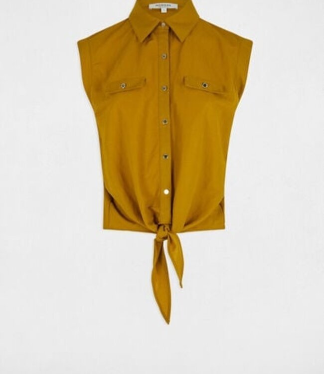 Morgan Sleeveless blouse mustard 252-Darod Yellow