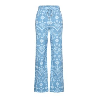 MI PIACE Travel Broek Print Denim Embroidery 2089 Bleached