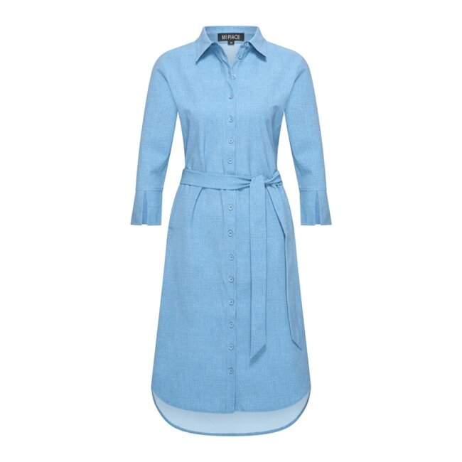 MI PIACE Travel Jurk Uni Denim 2092A Bleached