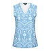 MI PIACE Travel Top Mouwloos Print Denim Embroidery 2425 Bleached