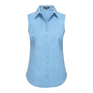 MI PIACE Travel Blouse Mouwloos Uni Denim 2299 Bleached