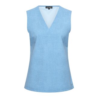 MI PIACE Travel Top Denim Mouwloos 2425 Bleached