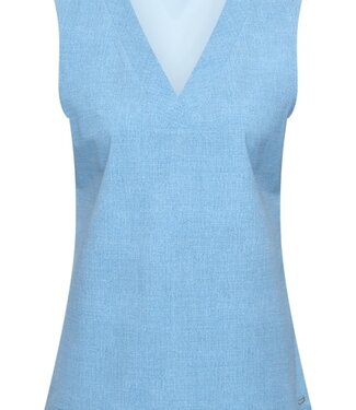 MI PIACE Travel Top Denim Mouwloos 2425 Bleached