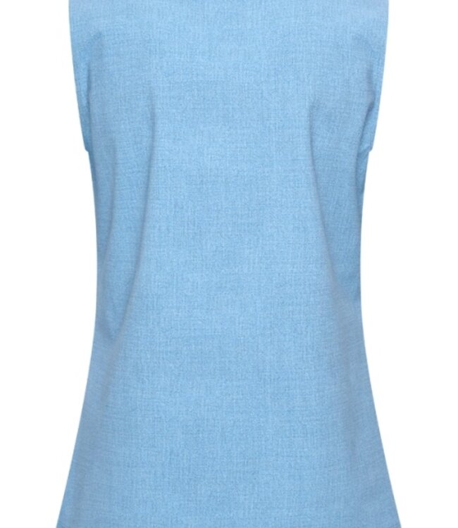 MI PIACE Travel Top Denim Mouwloos 2425 Bleached