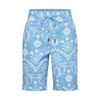 MI PIACE Travel Short Print Denim Embroidery 2423 Bleached